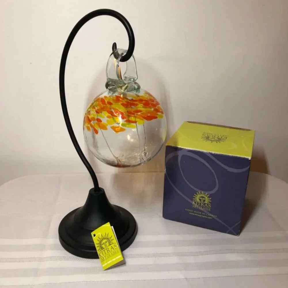 KITRAS blown glass air diffuser ball Fire Diffuser ELEMENTS Box included